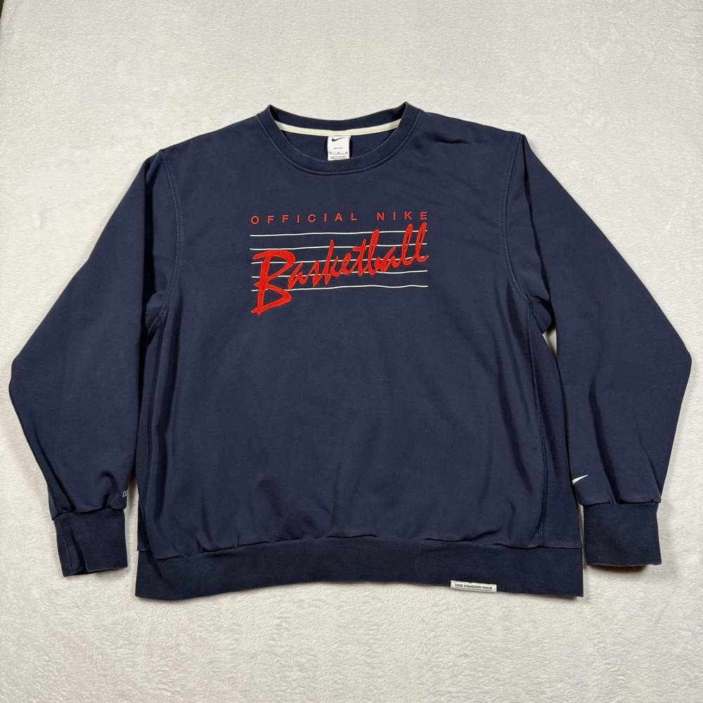 Nike Basketball Shirt Mens XL NBA‎ Dri Fit Standard Issue Crewneck Sweatshirt - Picture 2 of 12